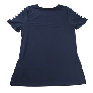 Michael Kors Shift‎ Dress Strappy Shoulder Short Sleeve Navy Blue Size S